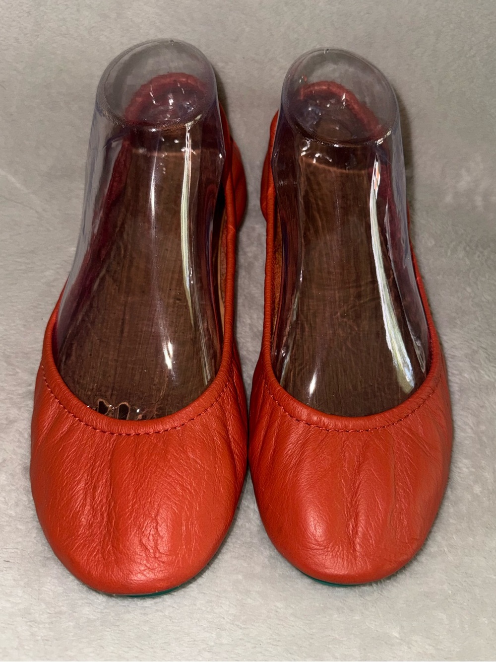 Women’s Tiek’s Orange Leather Ballet Flats